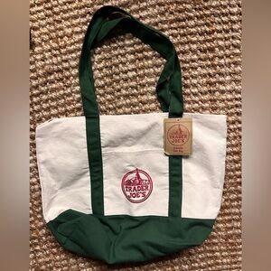 Trade Joe’s Green and White Tote Bag